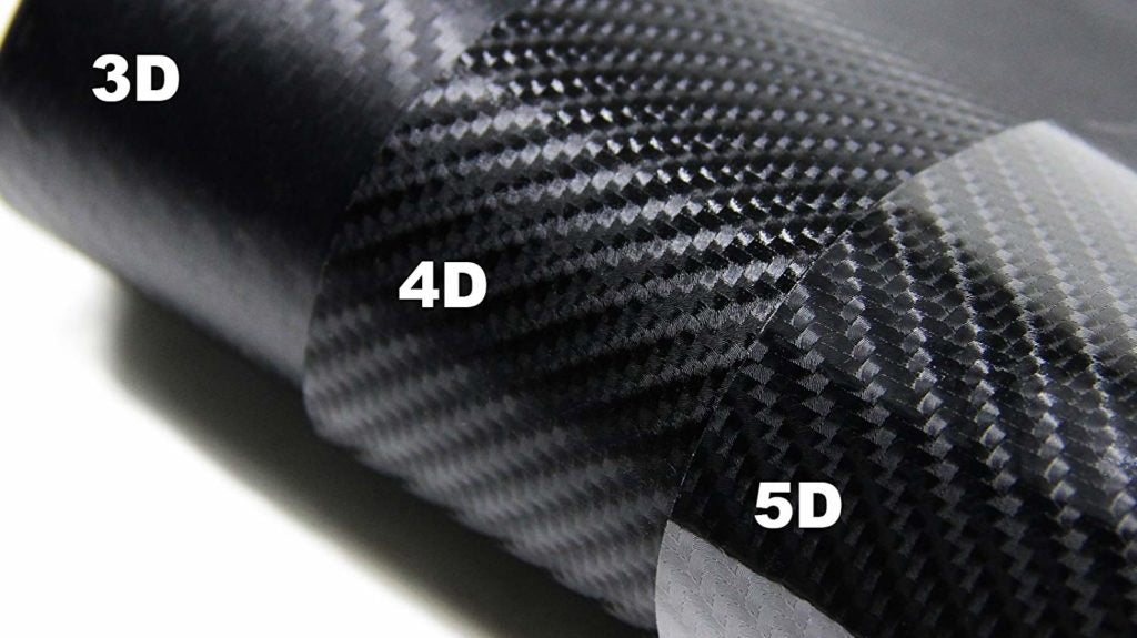 What is the difference between 3D 4D and 5D carbon fiber wrap?