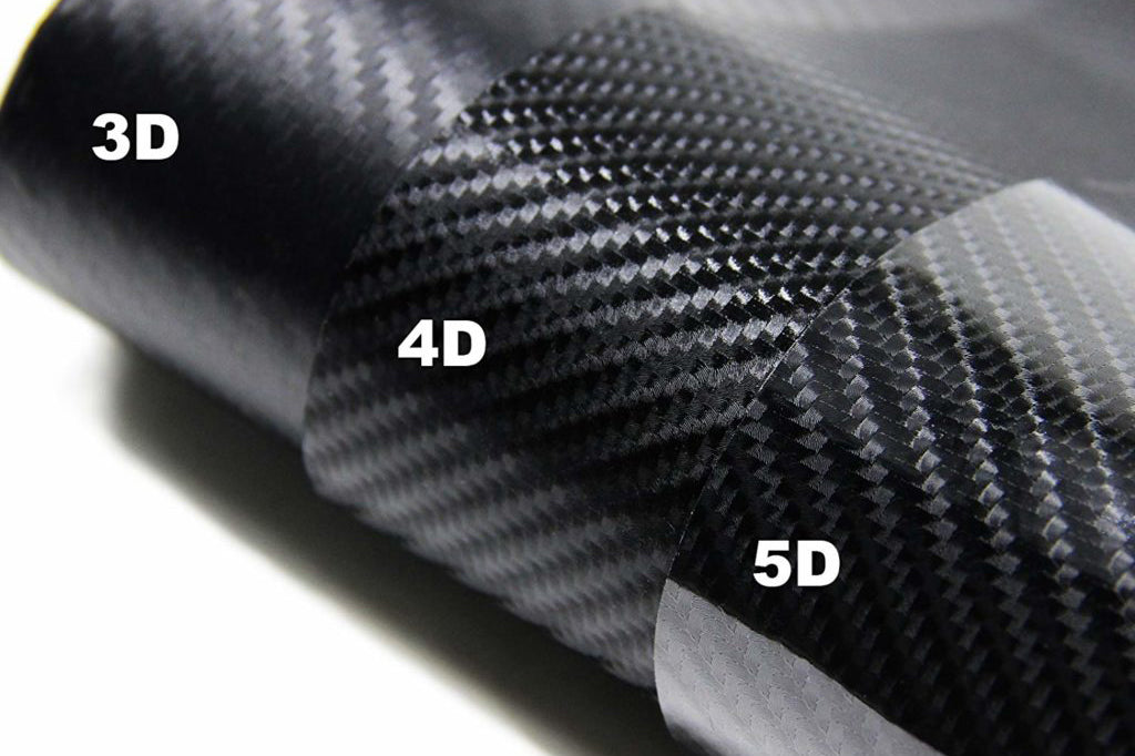 What is the difference between 3D 4D and 5D carbon fiber wrap?