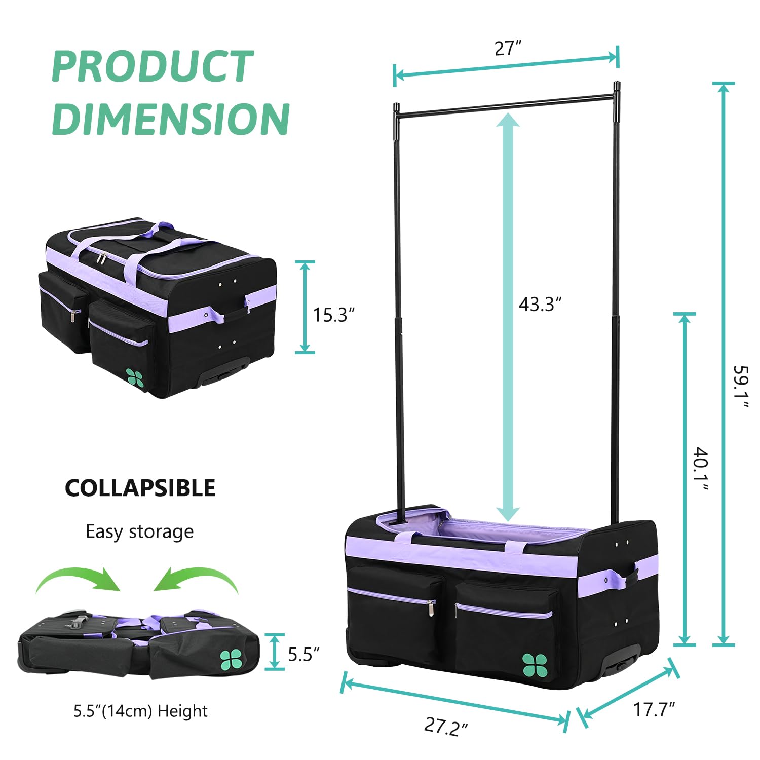 Dance travel garment 2025 rack